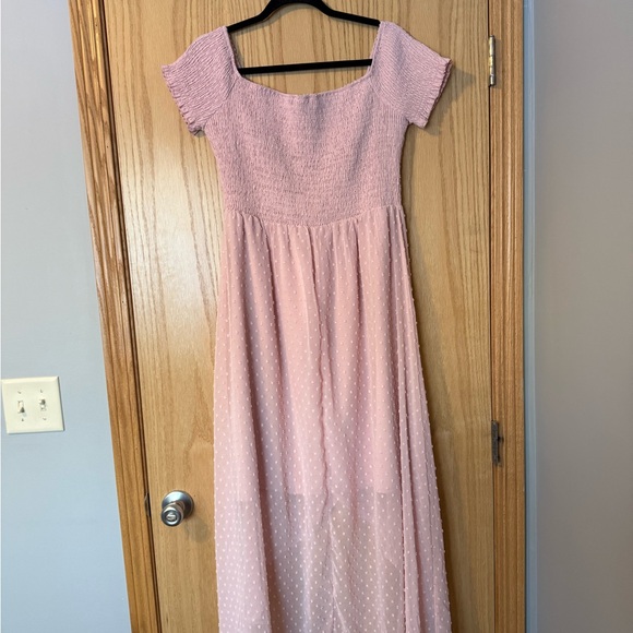 Pink Off-Shoulder Dress - Picture 3 of 3